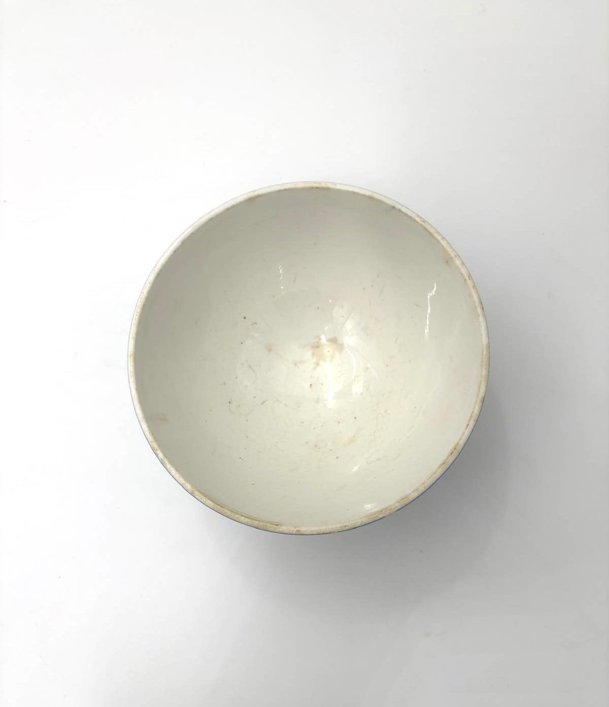 Blå café au lait skål fra Sarreguemines