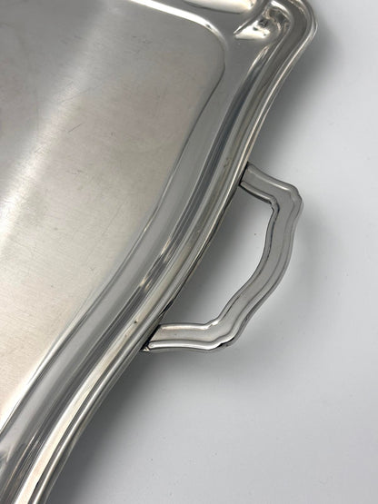 Vintage serveringsbakke i stål