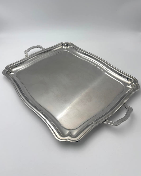 Vintage serveringsbakke i stål