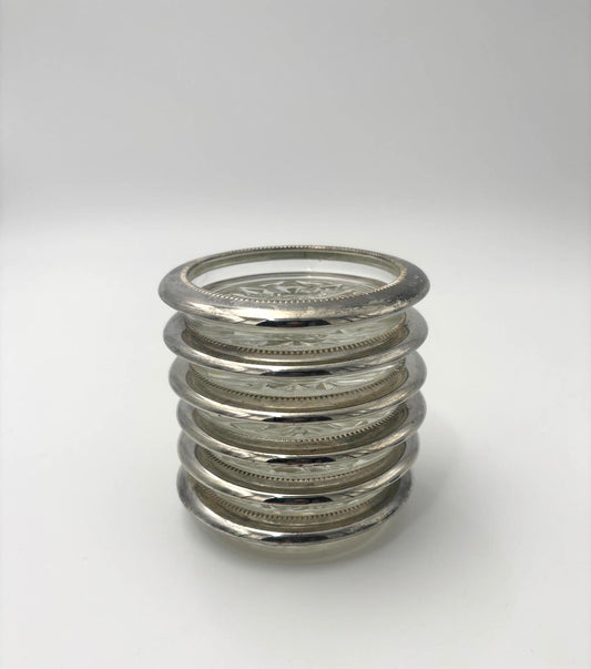 Skåner i glas med forsølvet kant