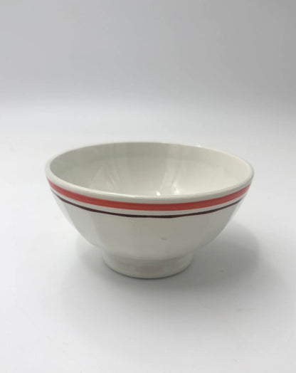 Stribet orange og brun cafe au lait skål