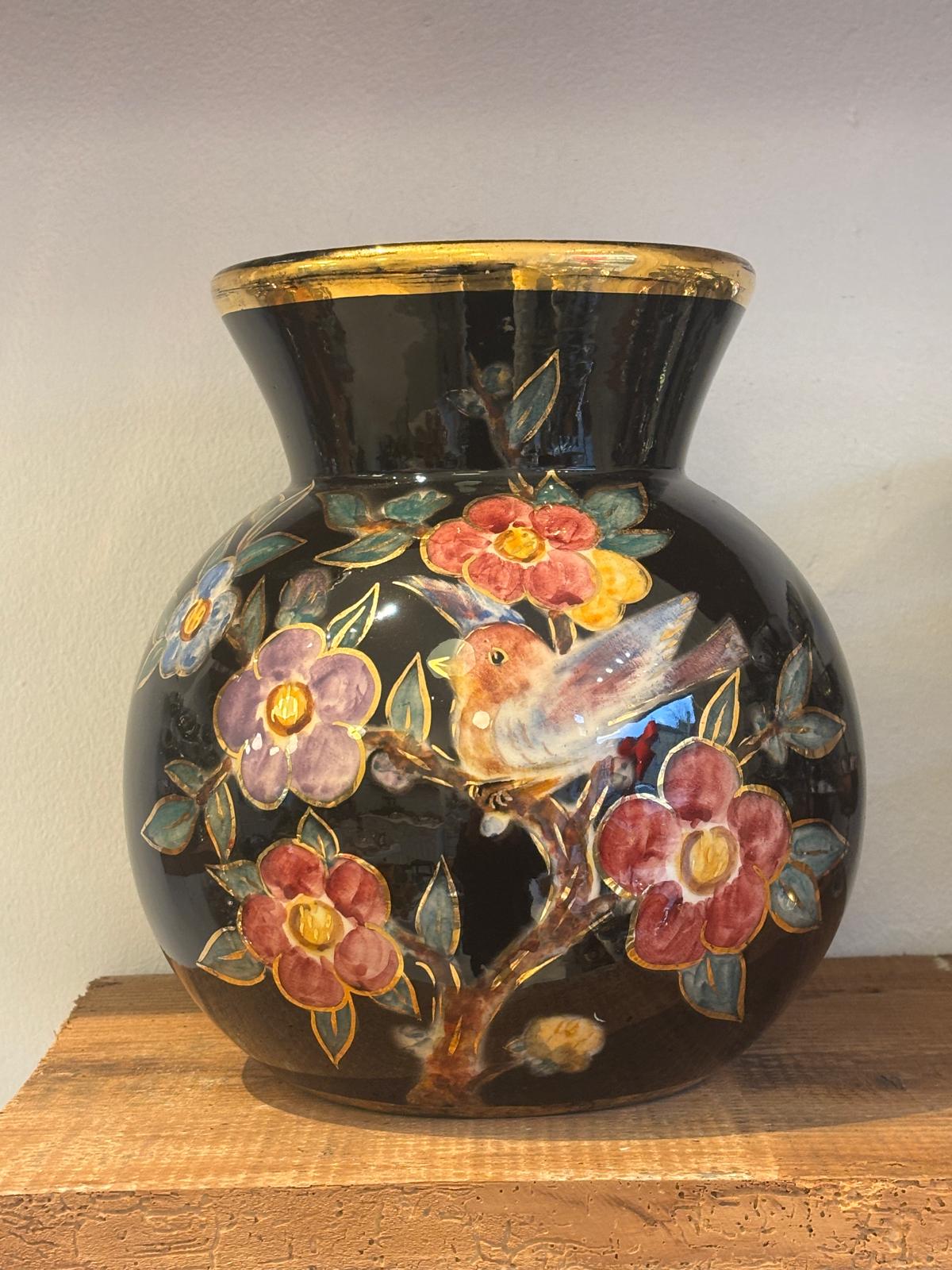 Vallauris style vase - signet Tess