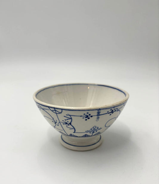 Antik fransk kaffeskål - håndmalet Vieux Rouen