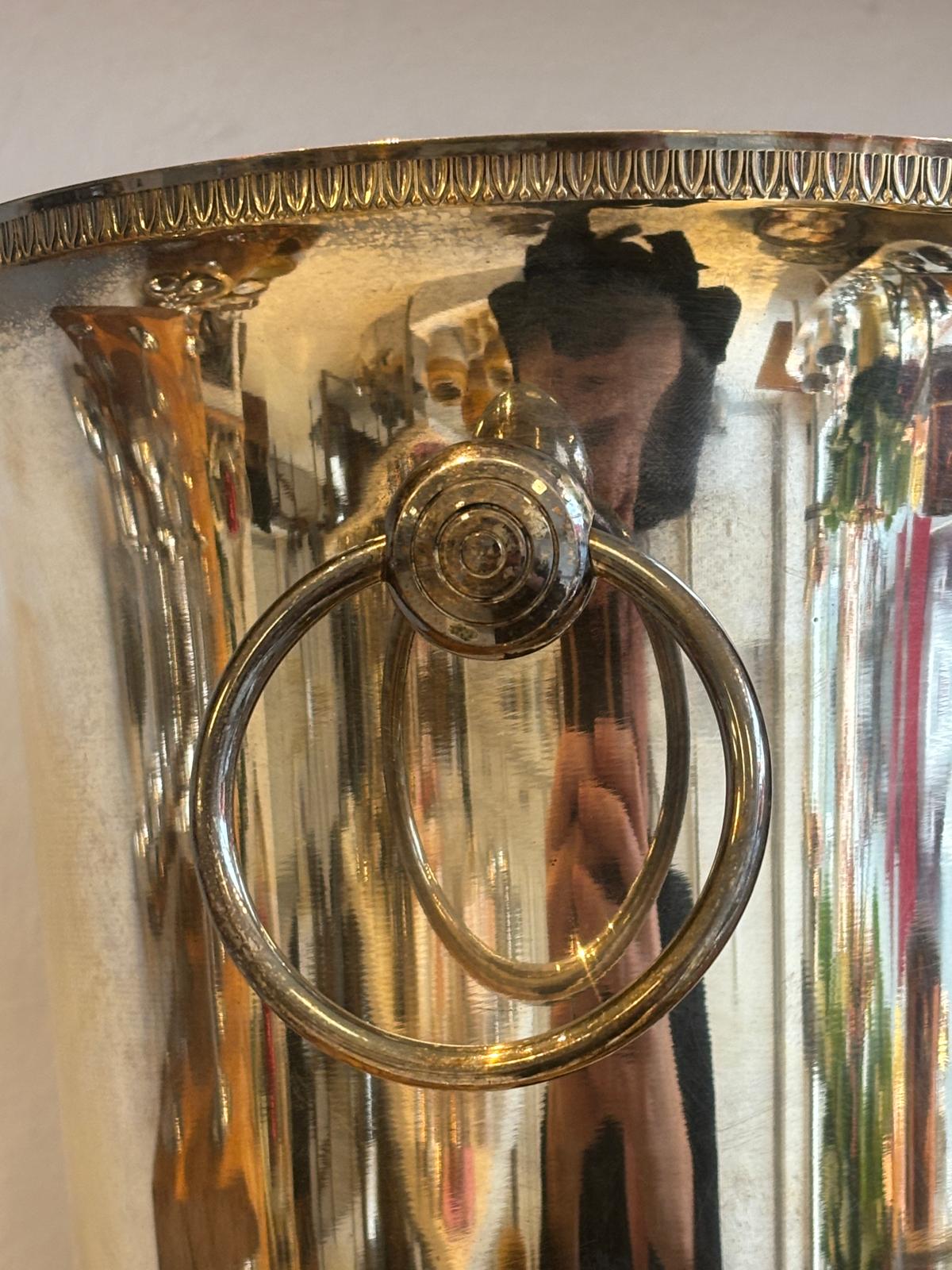 Vintage champagnekøler i pletsølv