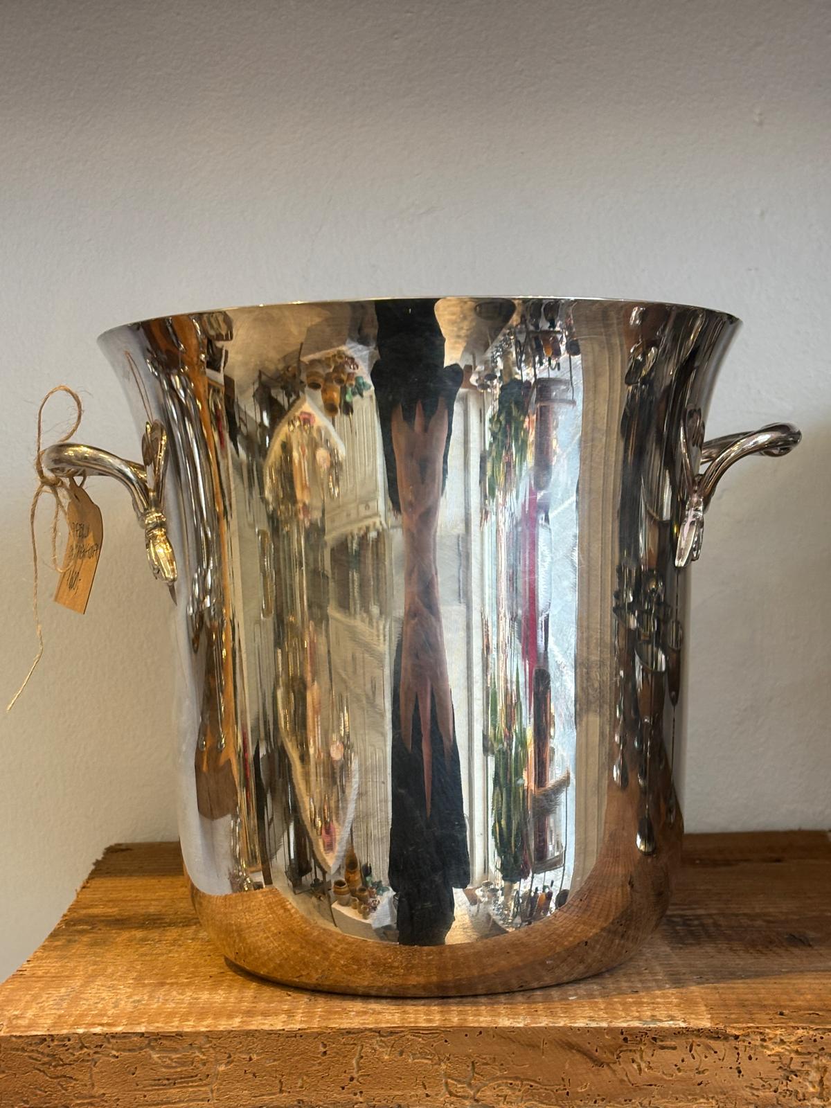 Vintage champagnekøler i pletsølv