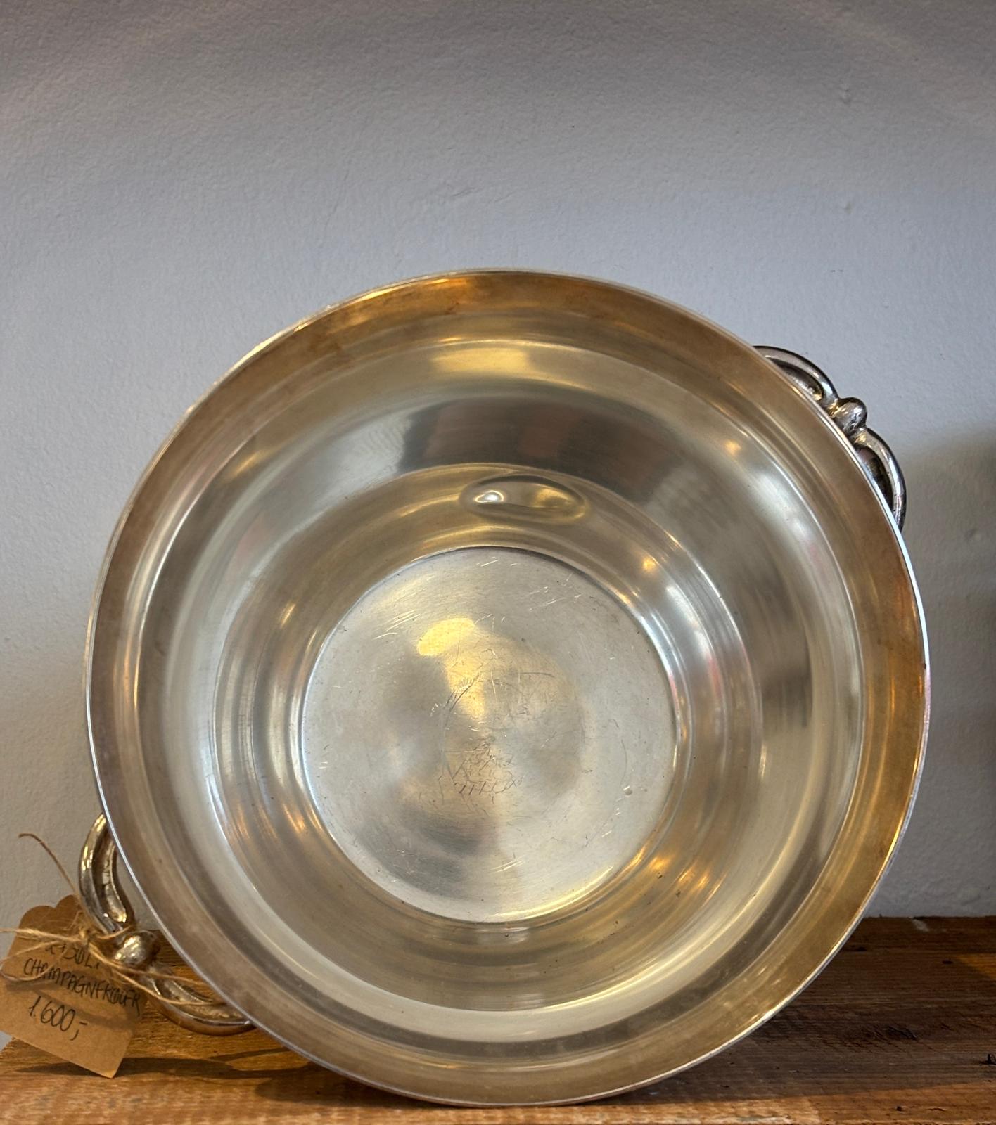 Vintage champagnekøler i pletsølv