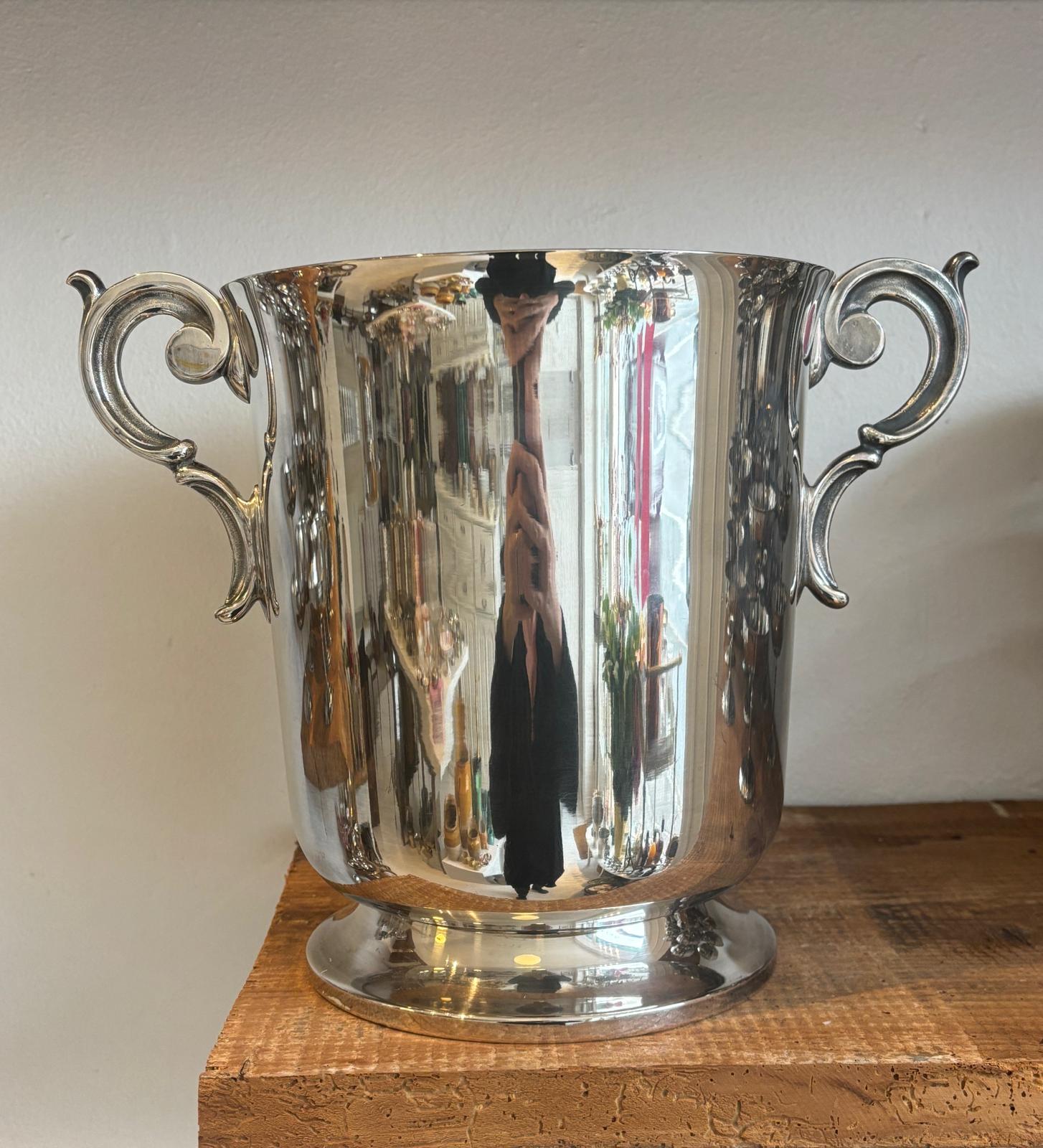 Vintage champagnekøler i pletsølv