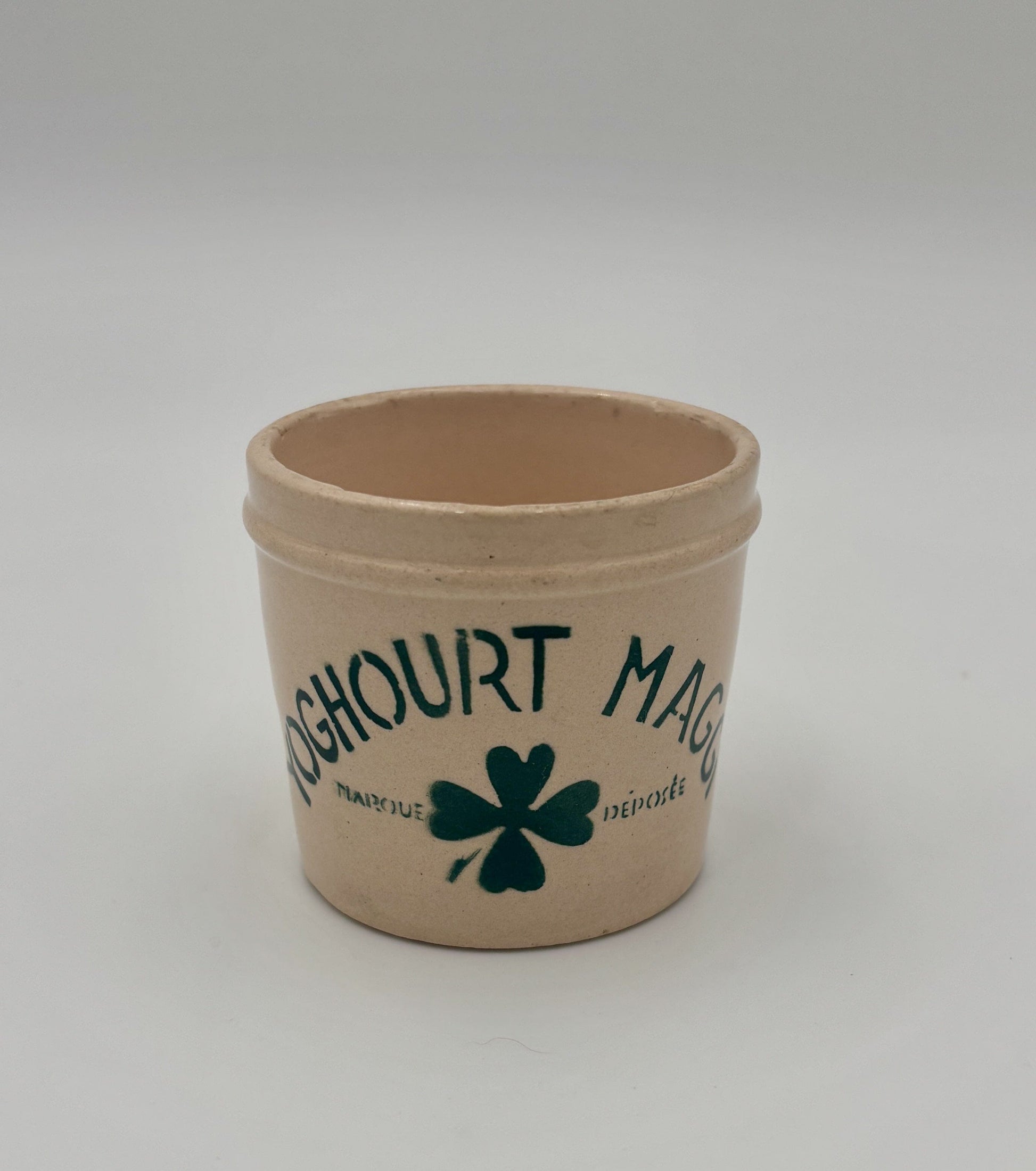 Yoghurt krukke fra Digoin & Sarreguemines - front