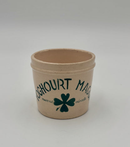 Yoghurt krukke fra Digoin & Sarreguemines - front