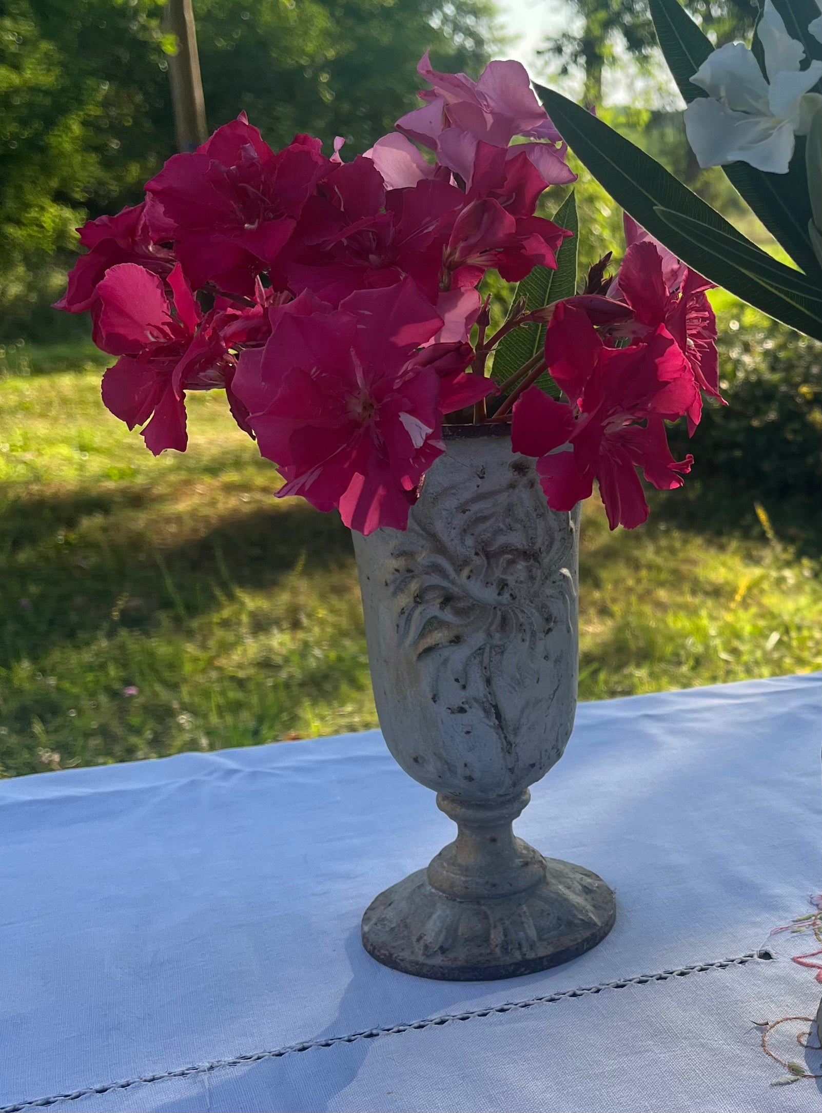 Wrought iron vase